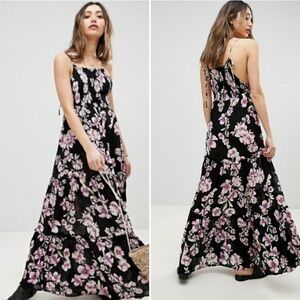 NWT FREE PEOPLE GARDEN PARTY FLORAL‎ MAXI DRESS Boho Cottagecore Romantic